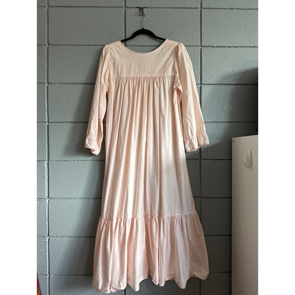 Vintage Y2K Women's Victoria Secret Lace Pink Long Sleeve 100% Cotton Nightgown - Picture 6 of 7